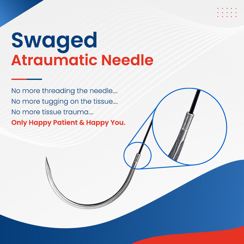 Life Polyglycolic Acid (PGA) 1/2 Circle Round Bodied  20 mm Absorbable Needled Suture - N2437