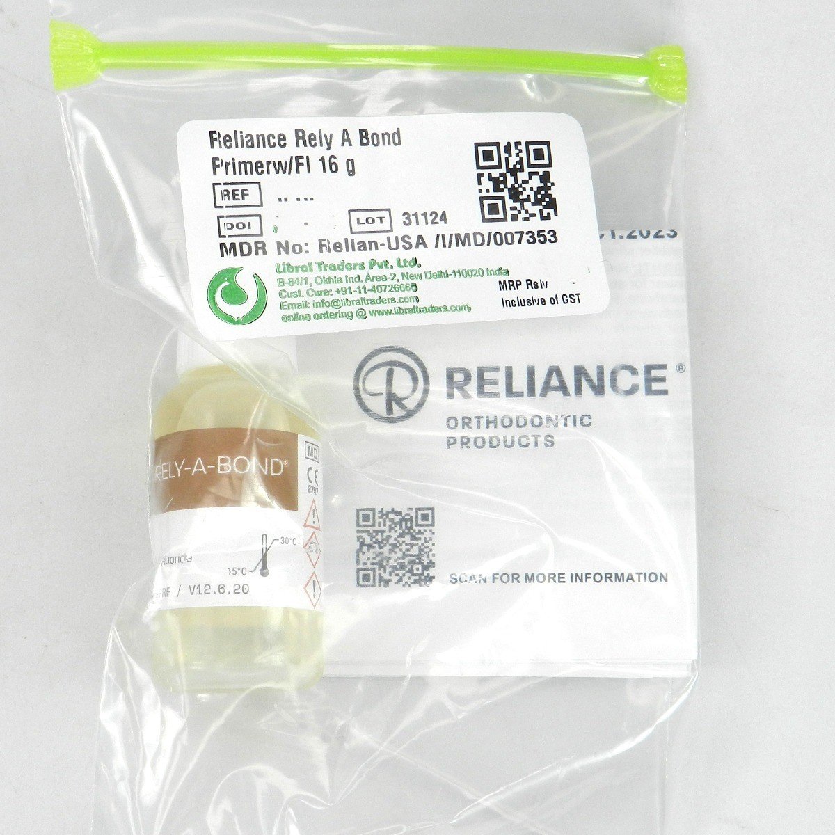 Reliance Ortho Rely-a-Bond Primer with Fluoride Bottle 16 Gms