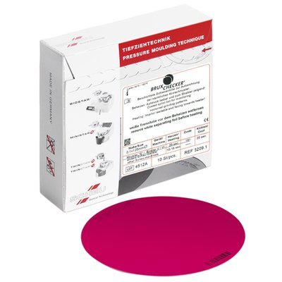 Scheu Brux Checker Red 0.1 x 125 mm dental accessory for thermoforming, by Scheu-Dental, used to check occlusion and bite alignment.