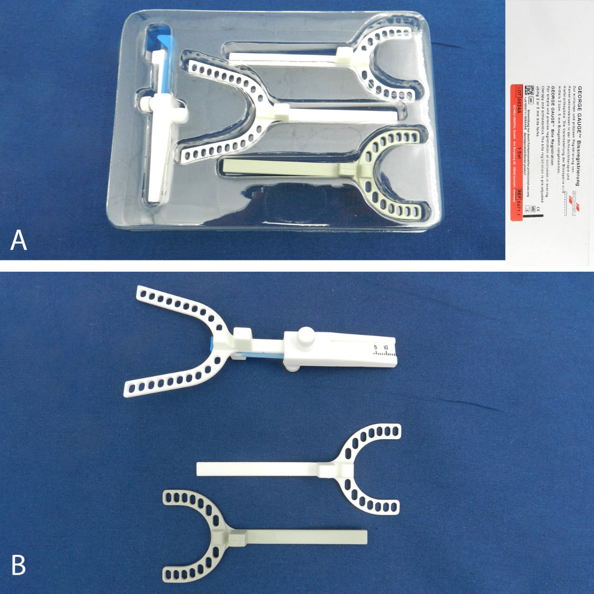 Scheu-Dental George Gauge Bite Registration Set, dental accessories for precise thermoforming bite registration.