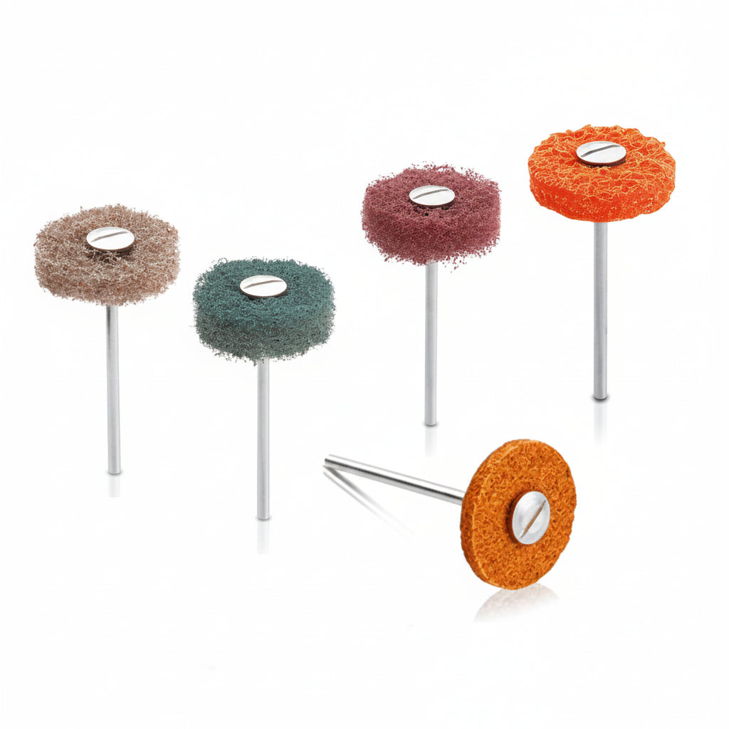 Scheu-Dental Dimo Pro finishing accessories with one mandrel, precision dental polishing tool for professional dental restorations.