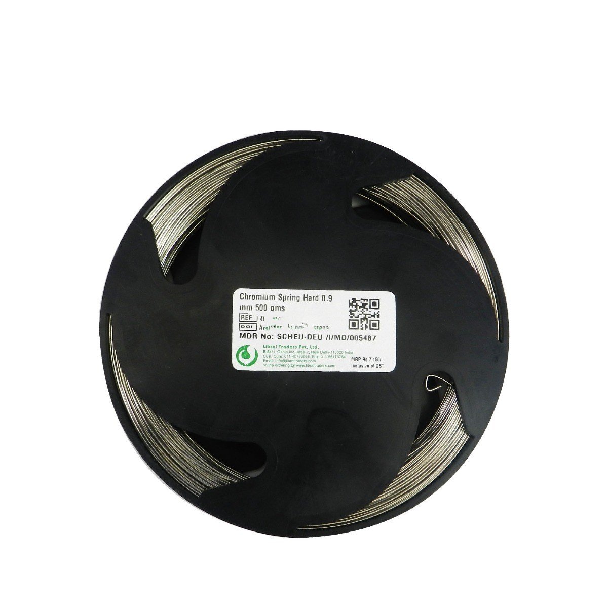 Scheu-Dental chromium spring hard laboratory wire, 0.7 mm diameter, 500 grams, used for dental laboratory applications