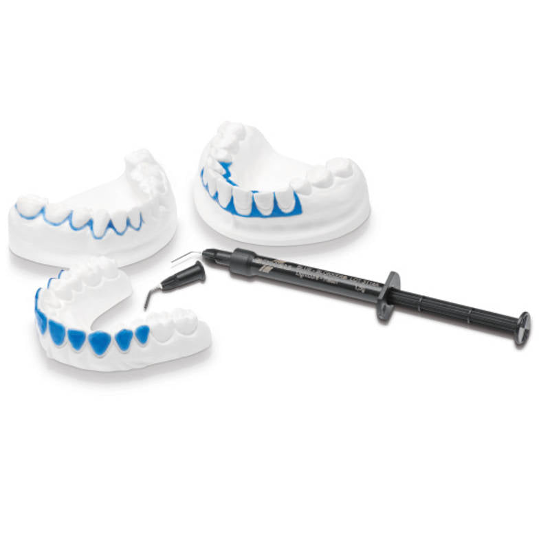 Scheu-Dental Scheu Blue Blokker LC Resin Light Cure Band Cement in 4 x 1.5 Gms packaging, showing the product tube and branding.