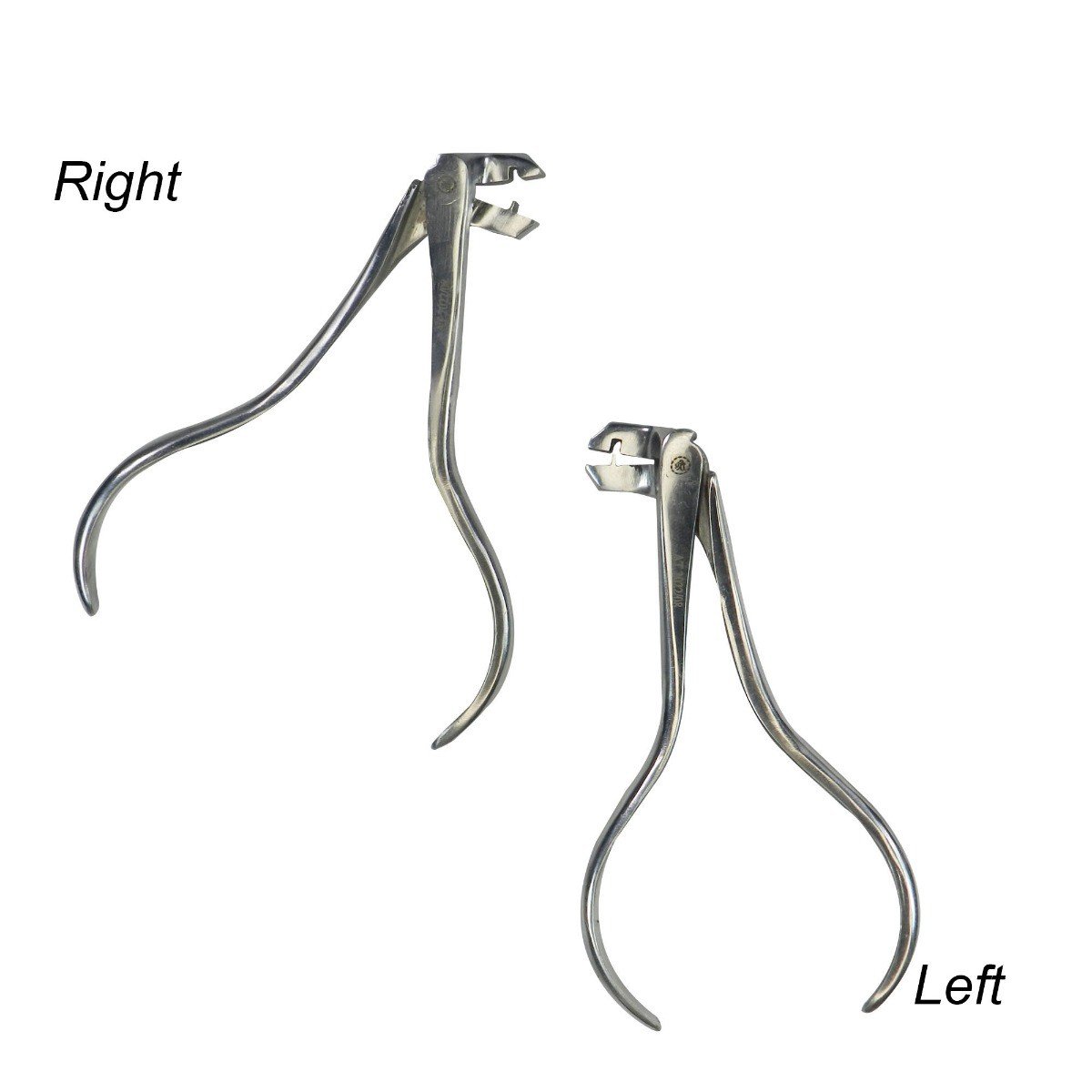 Shree Orthodontics band crimping pliers for right and left adult banding, used for orthodontic appliance adjustments.