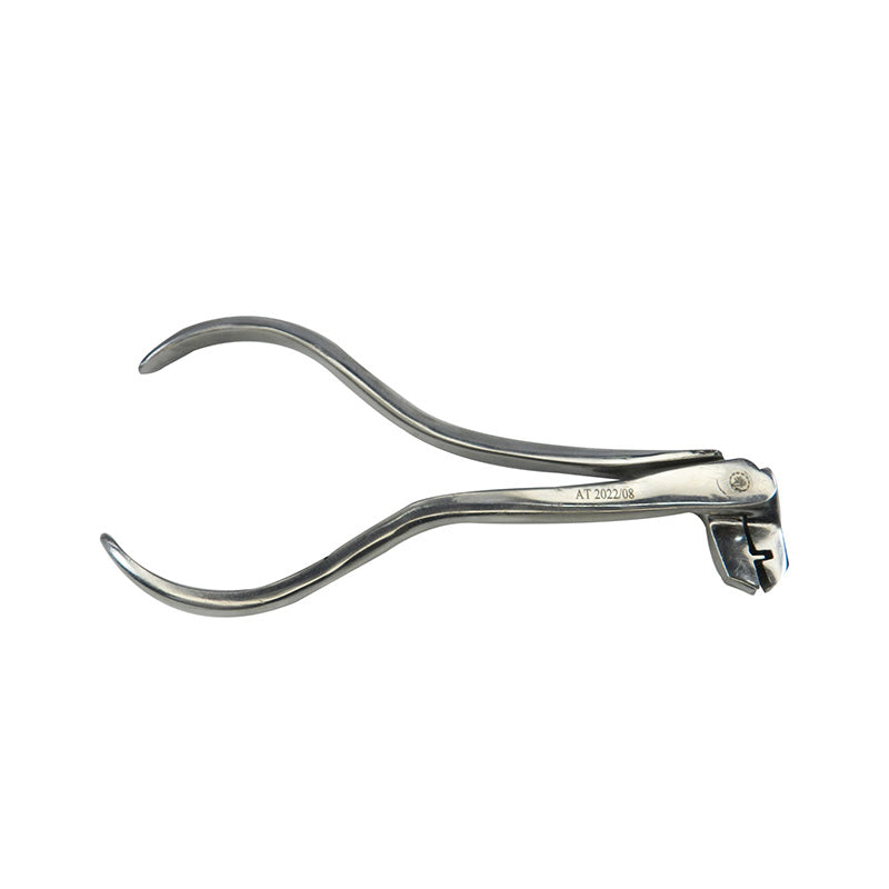 Shree Orthodontics band crimping plier for right and left adults, used for orthodontic banding procedures in dental treatments.