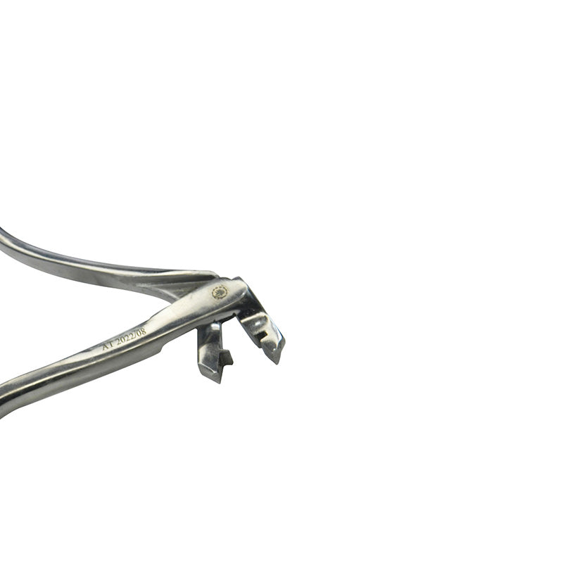 Shree Orthodontics band crimping plier for right and left adult banding, used in orthodontic procedures.