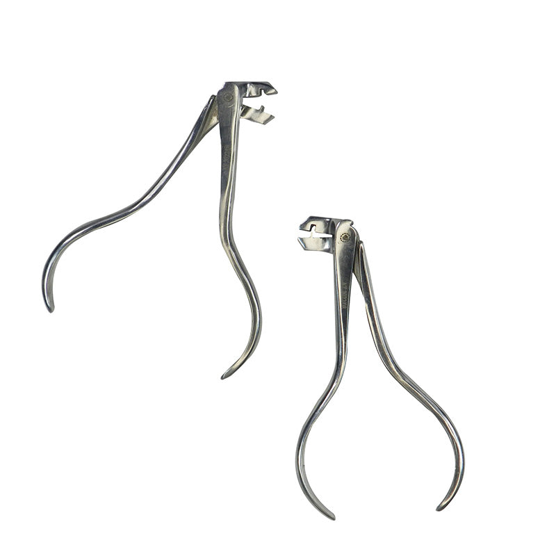 Shree Orthodontics band crimping plier for right and left adult banding, used for orthodontic band placement and adjustment.