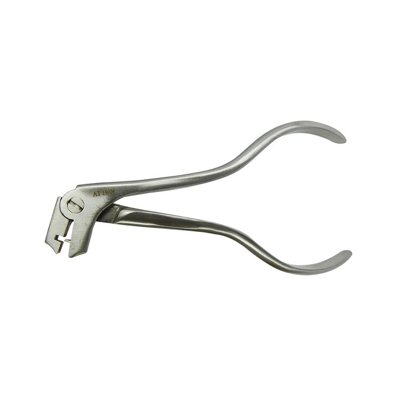 Shree Orthodontics posterior band forming universal plier used for banding in orthodontic procedures, shown in close-up.