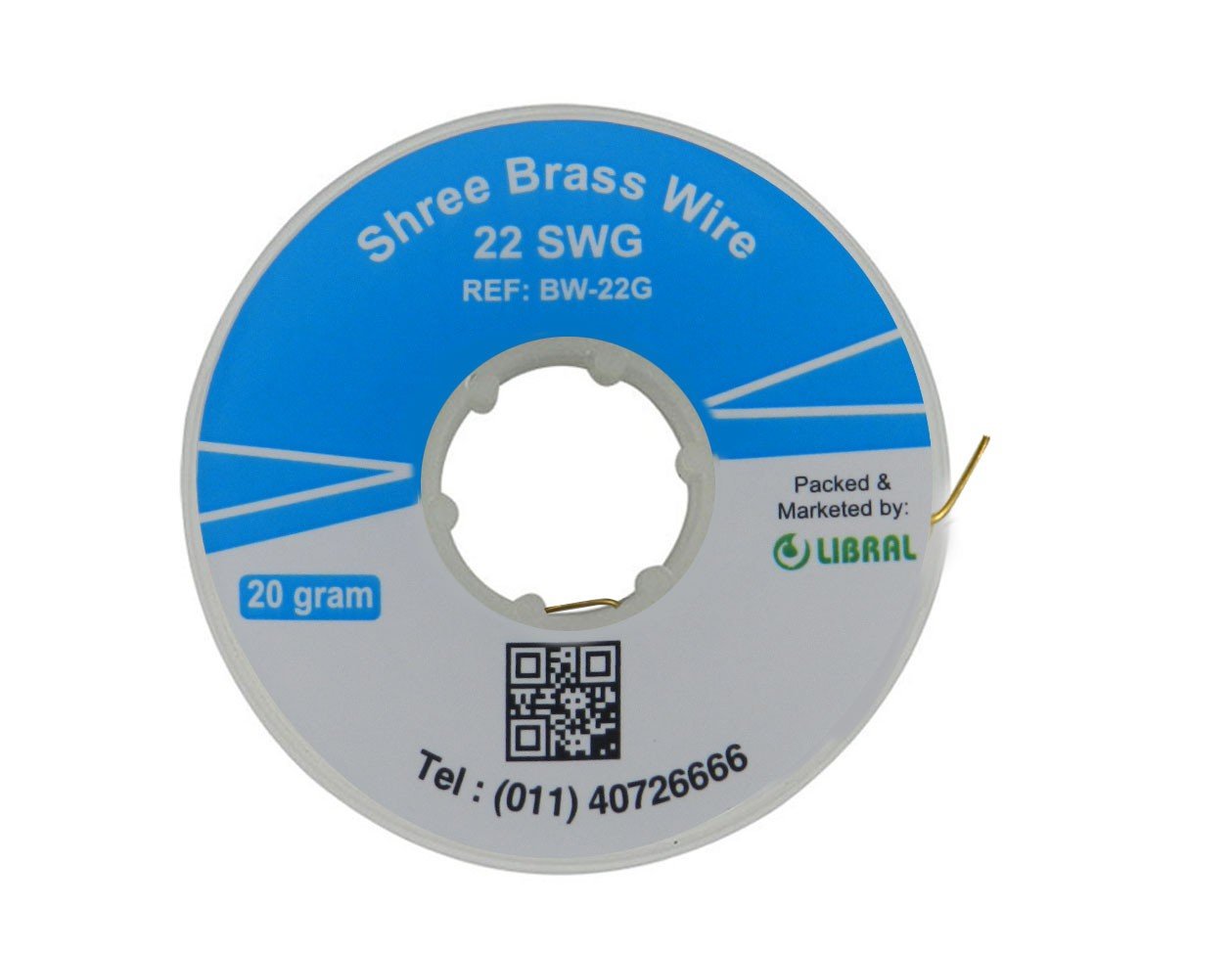 Shree Orthodontics brass wire, 20 grams, shiny gold-colored orthodontic brass wire for dental use.