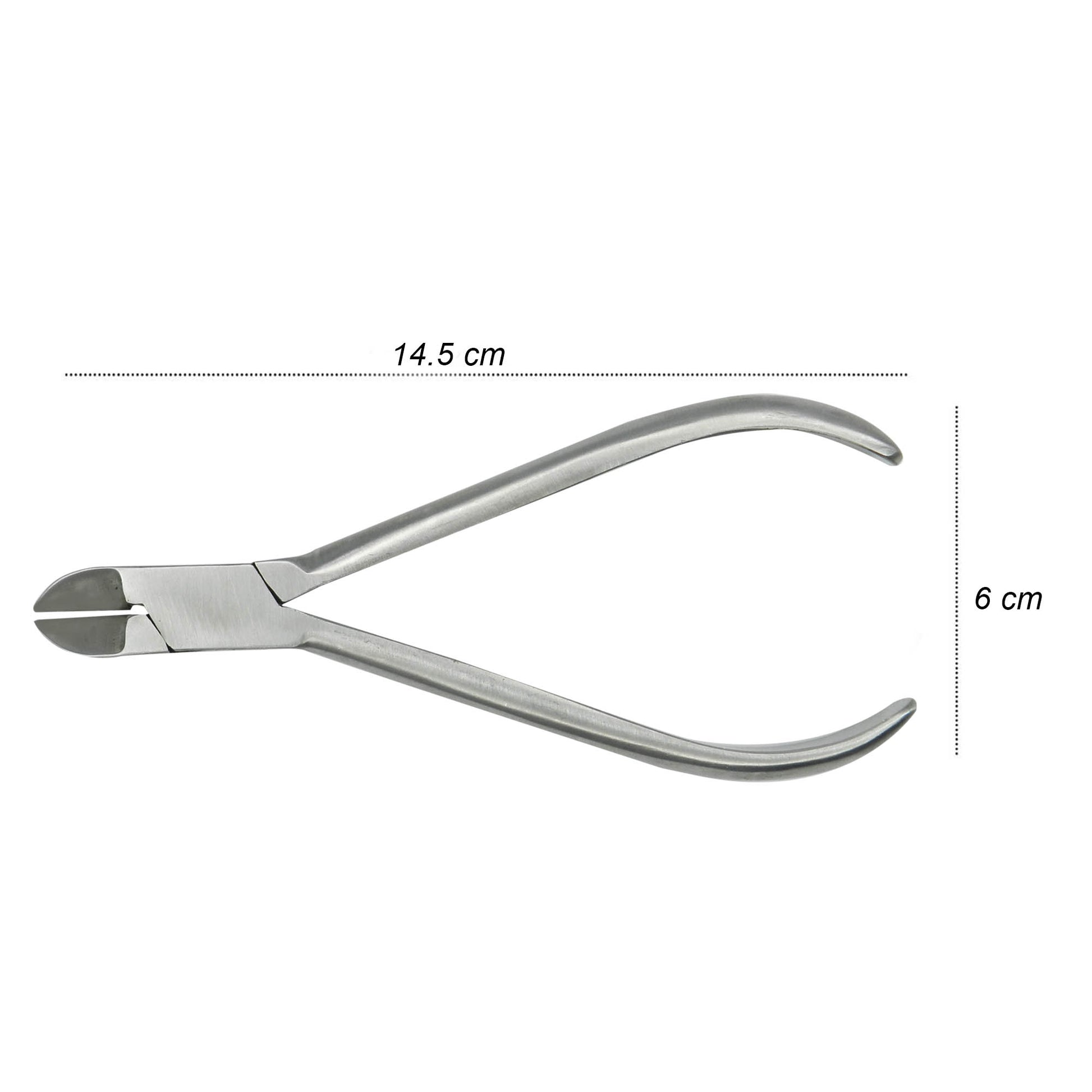 Shree Orthodontics archwire cutter with ergonomic handles and sharp blades for precise orthodontic wire trimming.