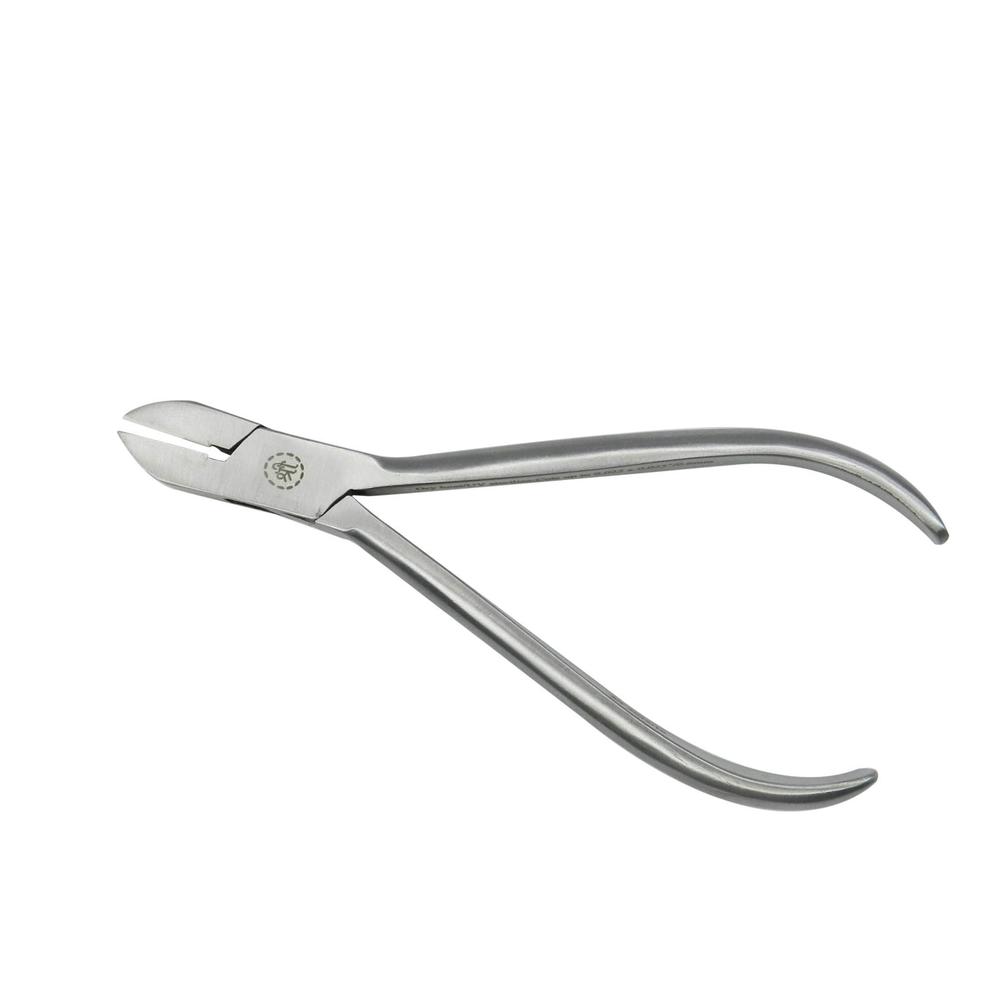 Shree Orthodontics archwire cutter with stainless steel blades for precise orthodontic wire cutting.