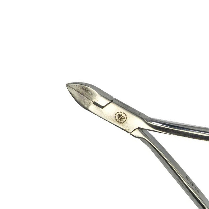 Shree Ligature Cutter Curved from Shree Orthodontics, featuring a curved blade for precise orthodontic wire cutting.