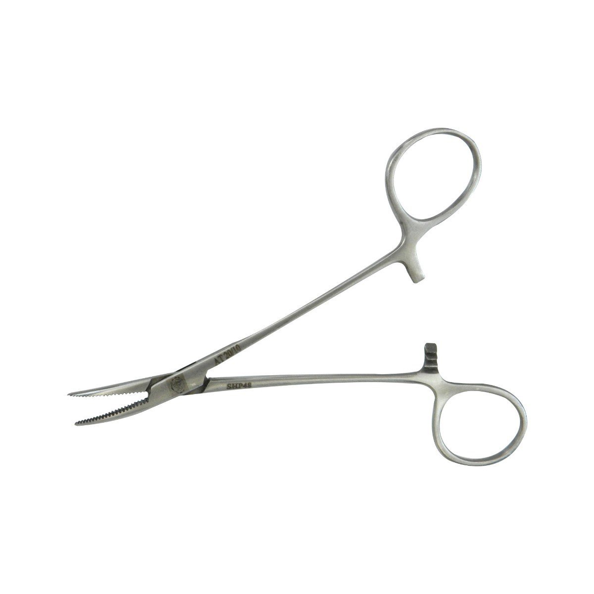 Curved Shree Artery Forceps from Shree Orthodontics with textured handles and precision tips for medical or dental procedures.