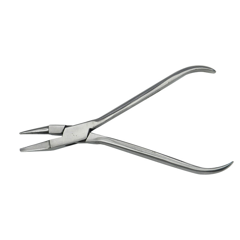 Shree Orthodontics light wire bird beak plier with grooved long handles for precise wire bending and orthodontic adjustments.