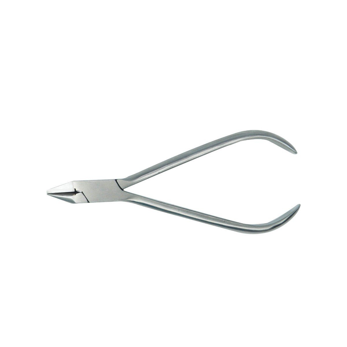 Shree Orthodontics Light Wire Bird Beak Plier with TC, without grooves, used for precise wire bending and orthodontic tasks.