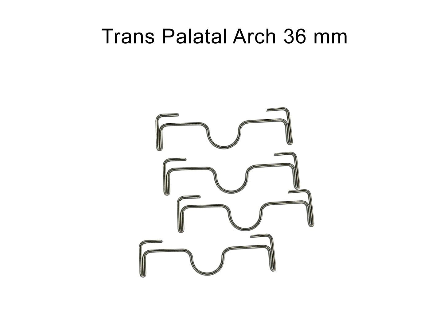 Shree Orthodontics lingual sheaths kit with Shree Trans Palatal Arch Bars for orthodontic treatment, shown with multiple sheaths.