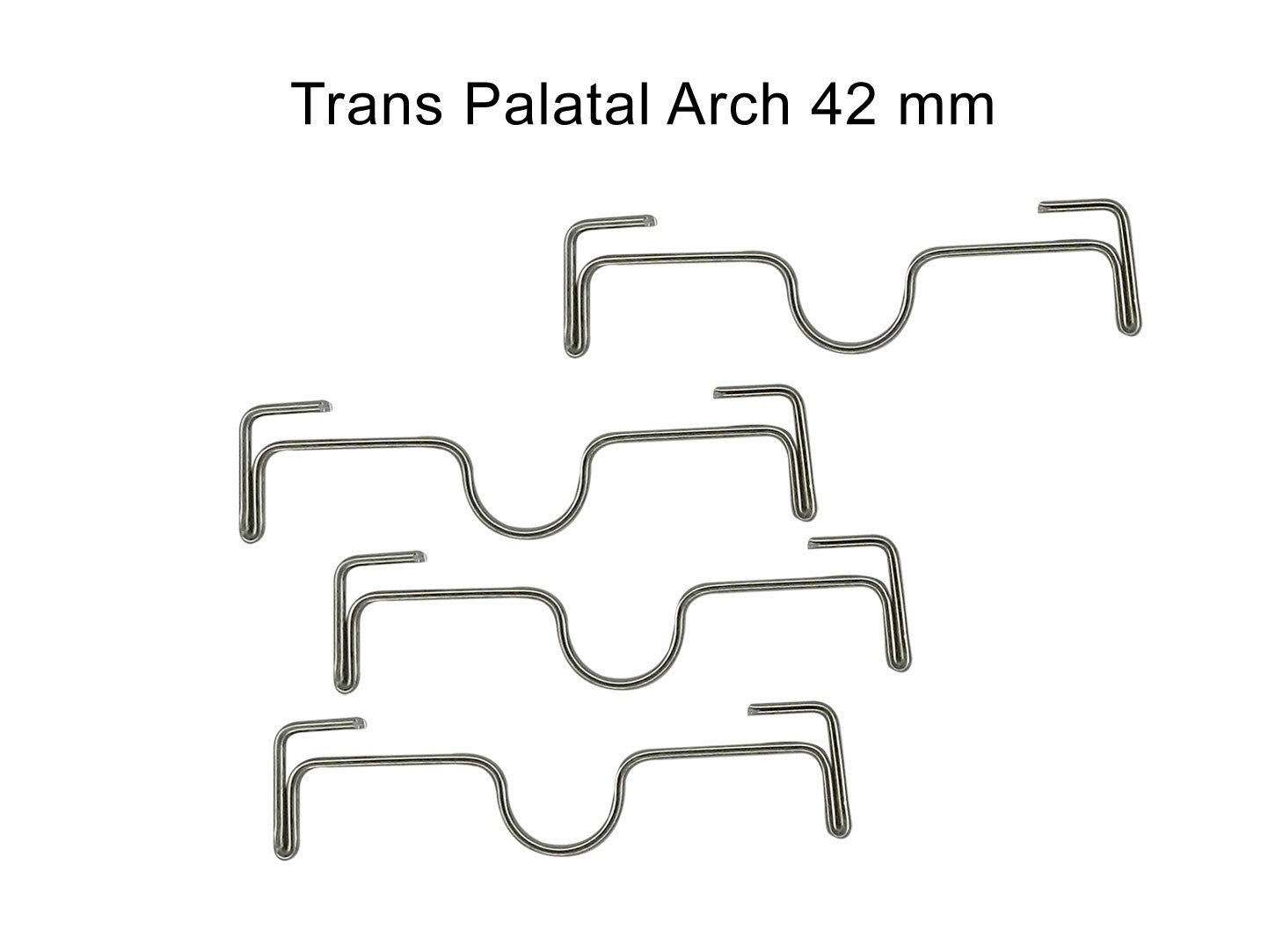 Shree Orthodontics lingual sheaths kit with Shree Trans Palatal Arch Bars for orthodontic treatment, showing the set of dental appliances.