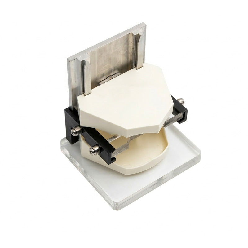 Shree Orthodontic Model Base Unit displaying a clear, sturdy base for orthodontic models with the Shree Orthodontics branding.