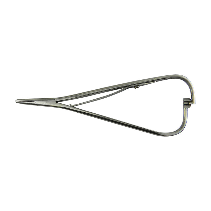 Shree Mathieu needle holder straight, orthodontic ligating instrument with ergonomic design, used for precise dental procedures.