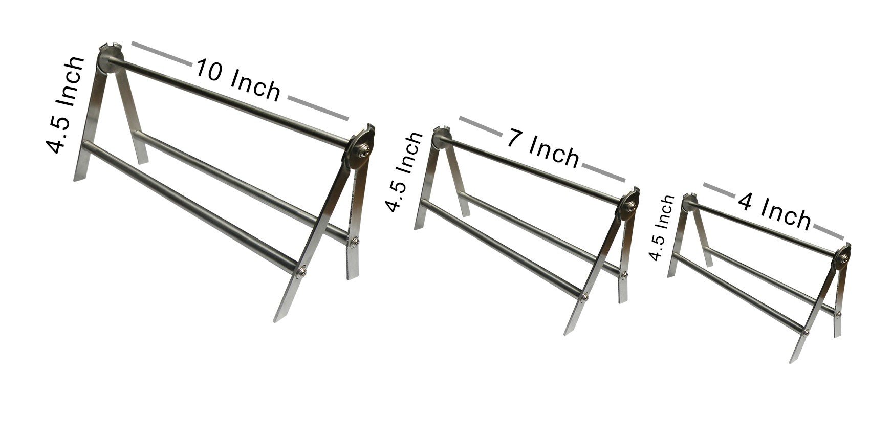 Shree Orthodontics stainless steel foldable plier rack organizer with 10 slots for dental tools and equipment storage.