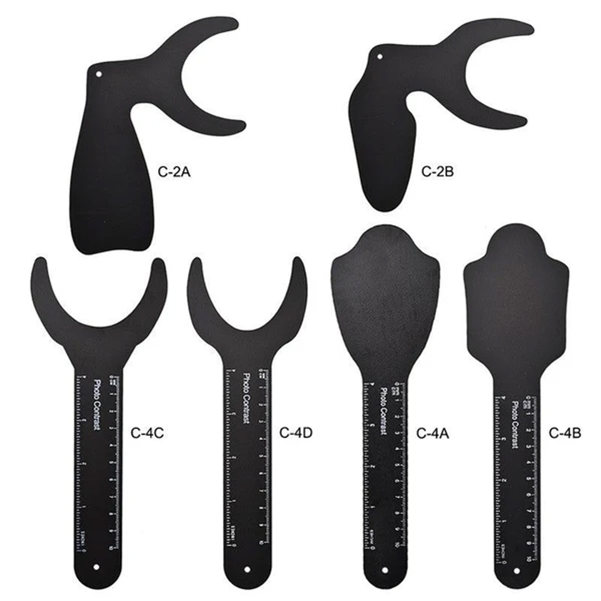 Set of 6 Shree Steel Contraster photographic orthodontic contrastors by Shree Orthodontics, displayed on a white background.