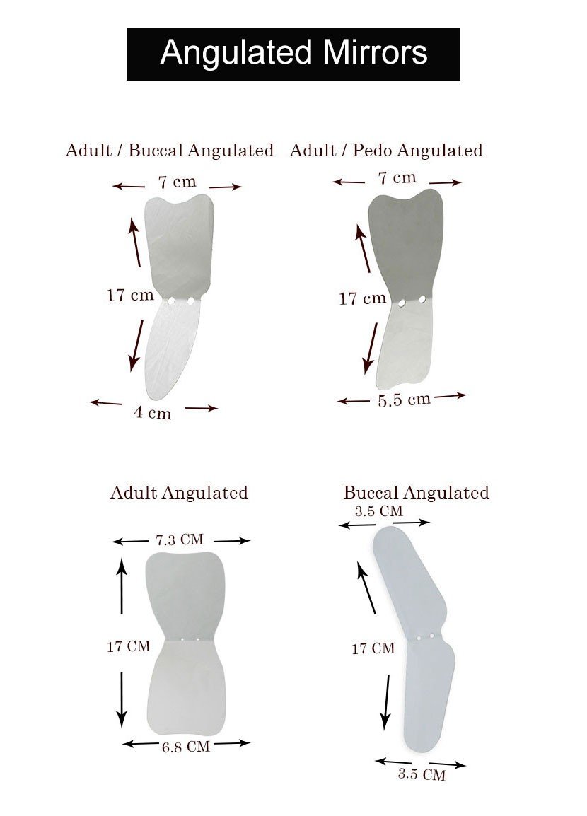 Shree Double Sided Stainless Steel Angulated Photographic Mirror used for precise imaging in orthodontic procedures
