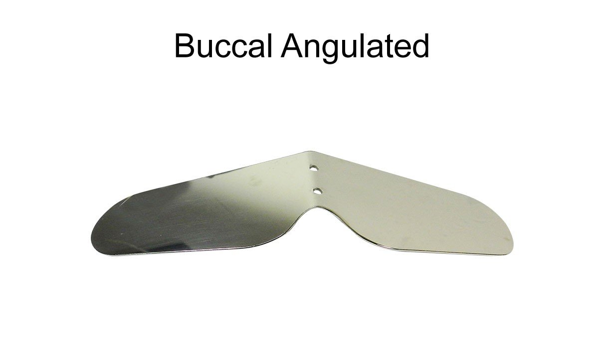 Shree Double Sided Stainless Steel Angulated Photographic Mirror for orthodontic and dental imaging, manufactured by Shree Orthodontics.