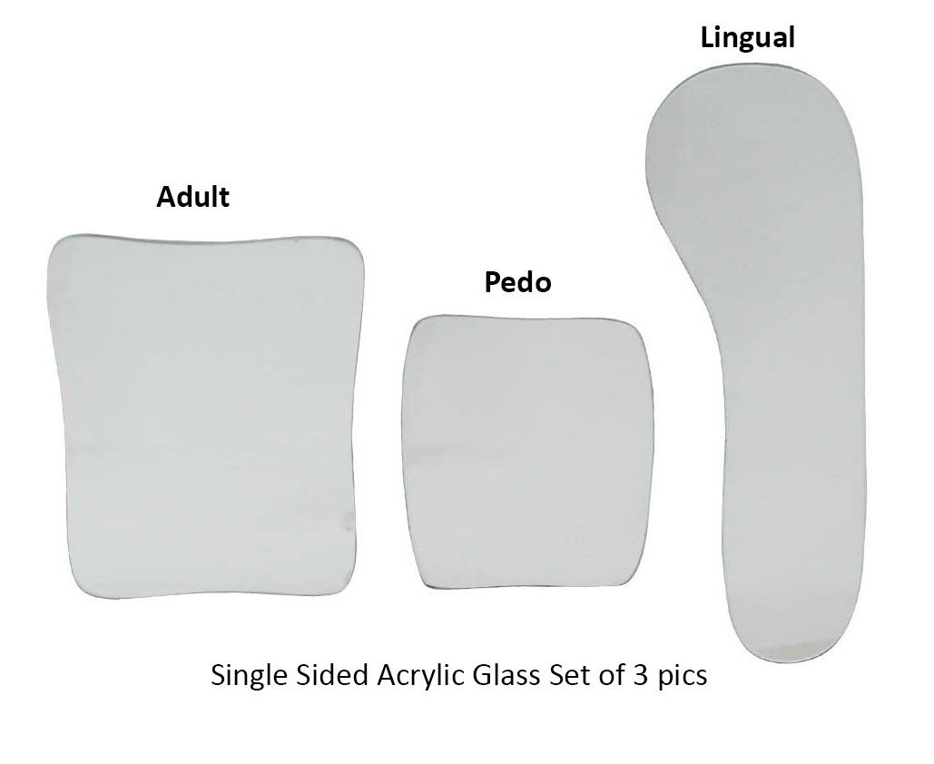 Shree Double Sided Glass Photographic Mirror for dental photography, featuring clear, high-quality reflective surfaces.