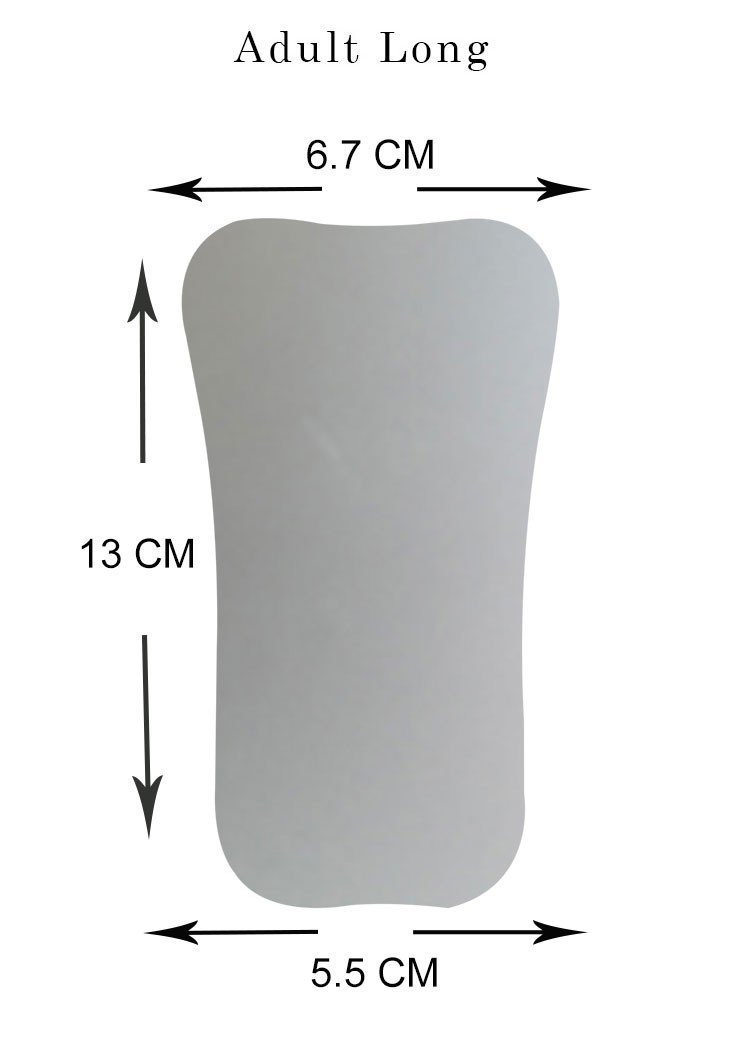 Shree Double Sided Stainless Steel Photographic Mirror for orthodontic use, showing reflective surfaces on both sides.