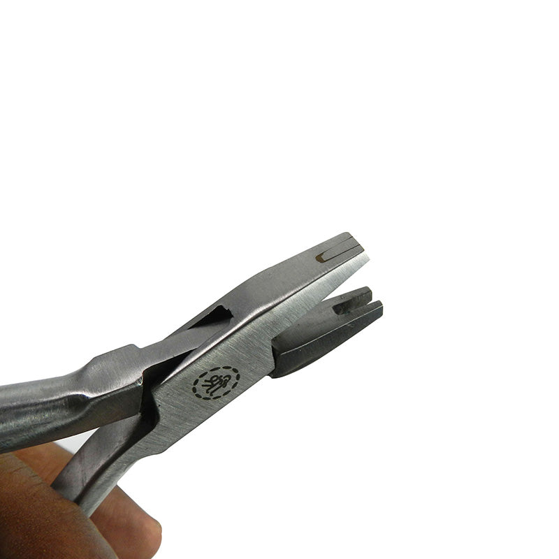 Shree V-Stop Plier, a utility and specialty orthodontic tool from Shree Orthodontics, with ergonomic handles and precise jaw tips.