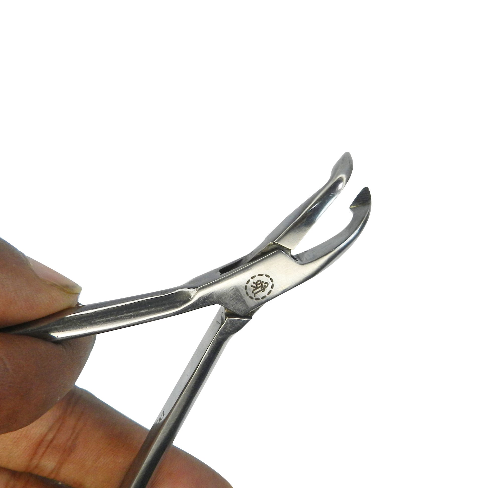 Shree Orthodontics Weingart plier with angulated design and TC tips, used for precise orthodontic wire adjustments.