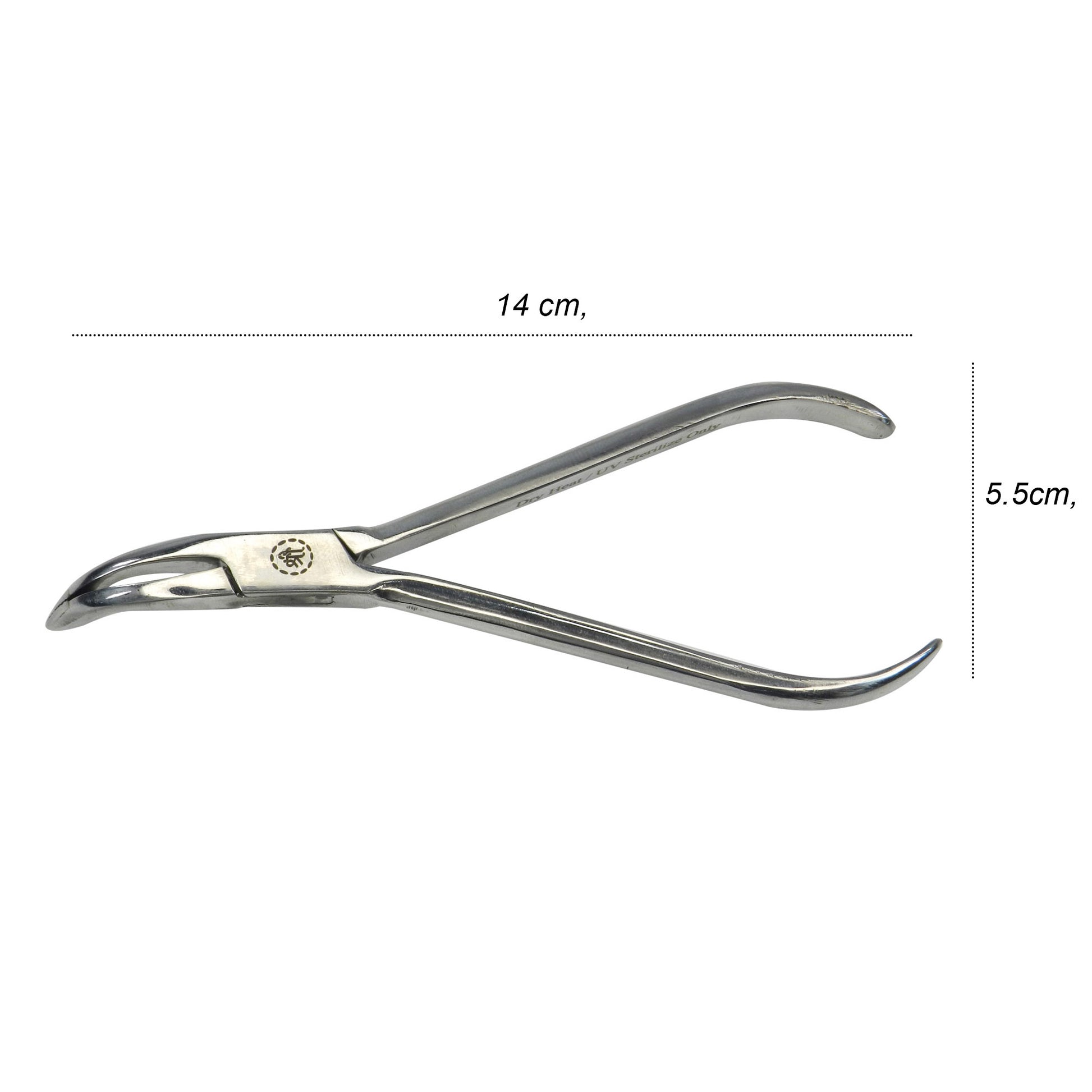 Shree Orthodontics Weingart plier with angulated design and TC tips, used for precise orthodontic wire adjustments.