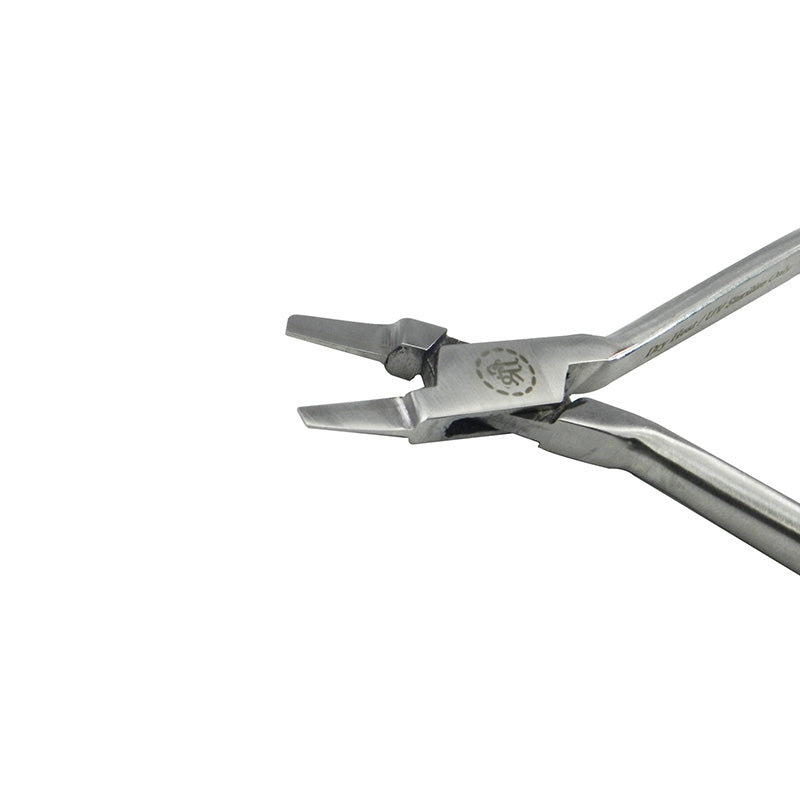Shree Orthodontics Tweed Ribbon Arch wire forming plier with hard inserts for precise orthodontic wire shaping.