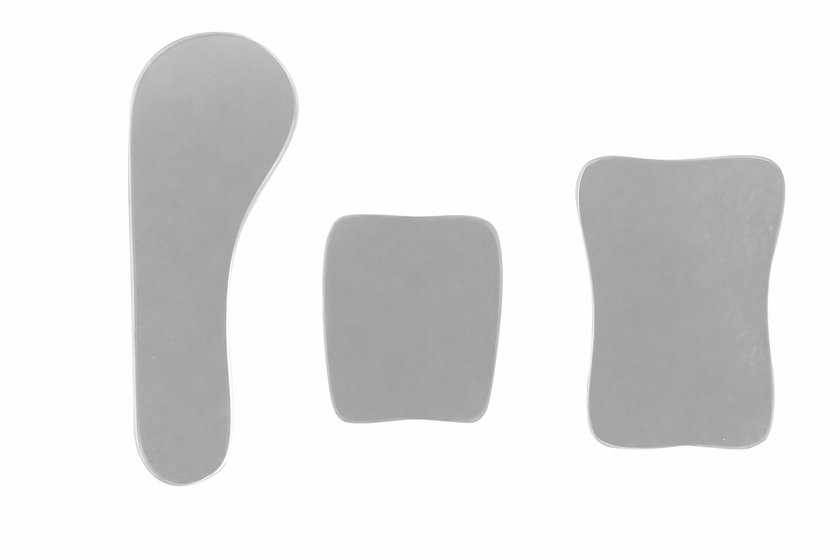 Shree Single Sided Glass Photographic Mirror from Shree Orthodontics, showing a clear, single-sided glass mirror used for photographic purposes.