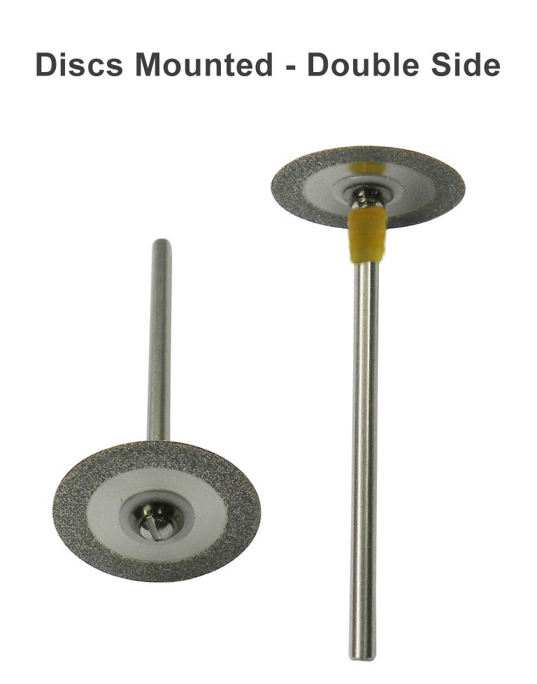 Strauss & Co Diamond Discs 0.10mm, interproximal stripping double side, mounted fine, for dental burs and discs, 1 pack