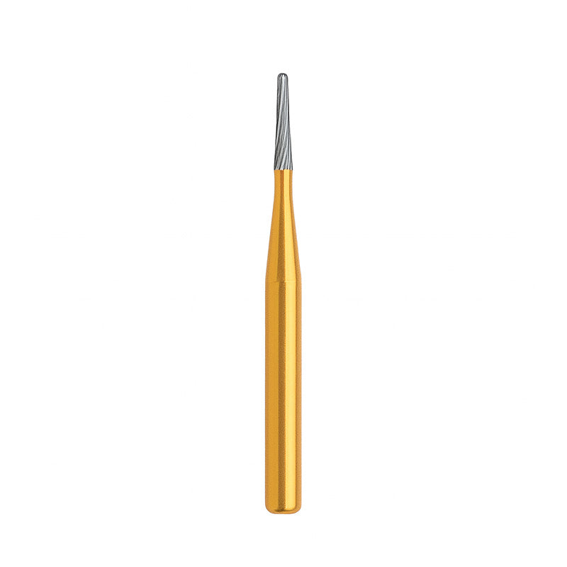 Strauss & Co Carbide Endo Access Burs 016, set of 3, for root canal procedures, shown in close-up.