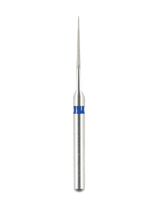 Strauss & Co Needle IPR Diamond Burs 0.65mm Super Fine, 2-pack, dental burs for precise IPR procedures.