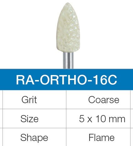Strauss & Co orthodontic bond removal polishers burs set, 16-piece for IPR procedures, dental professional use