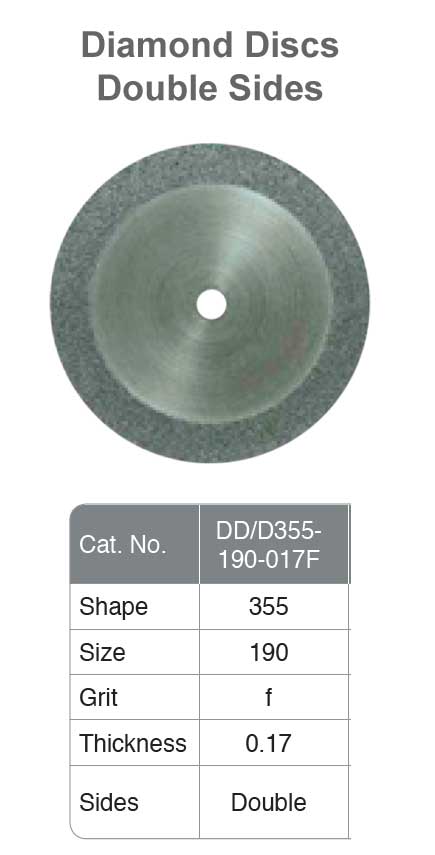 Strauss & Co Diamond Discs 0.17mm interproximal stripping burs, double-sided fine for dental IPR procedures, unmounted.