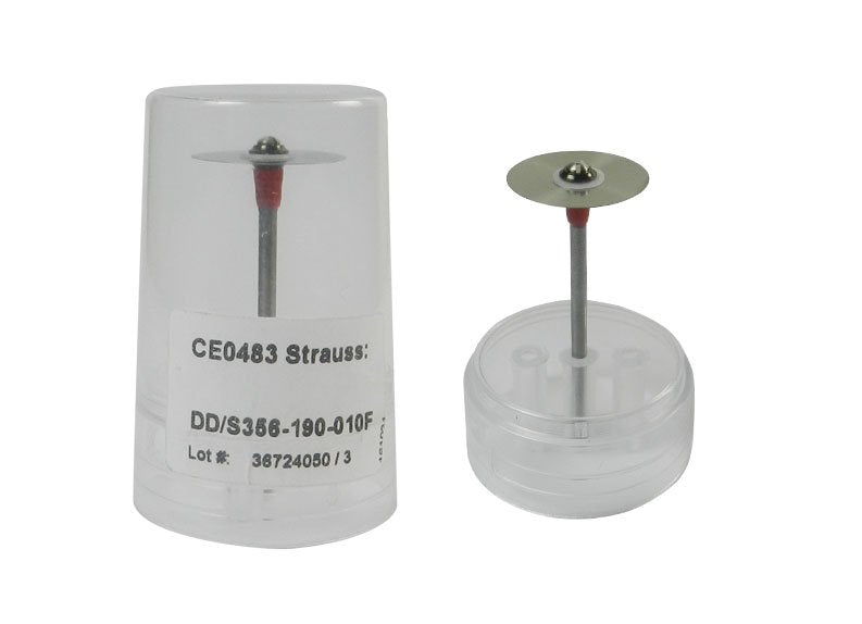Strauss & Co Diamond Discs 0.10mm, fine single side interproximal stripping burs for dental procedures, unmounted, 1 pack.