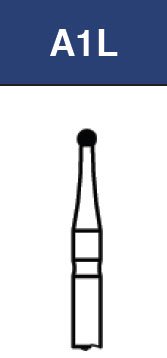 Strauss & Co FG Diamond Burs Surgical Length Round 012, coarse, 3-pack, dental burs for precision cutting.