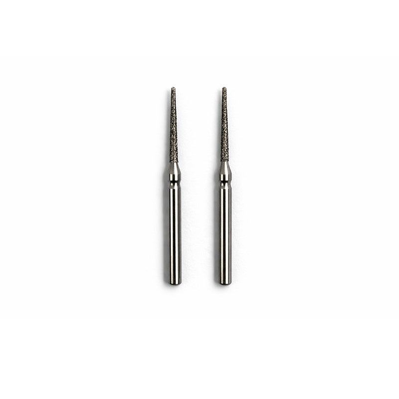 Strauss & Co FG Diamond Burs Round End Taper 010, coarse, set of 6, dental burs with diamond-coated tips for precision grinding.