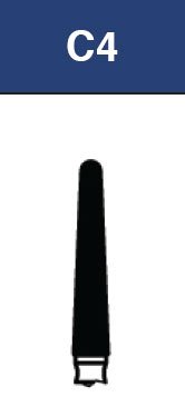 Strauss & Co FG Diamond Burs Round End Taper 022, coarse dental burs, set of 6, ideal for precise grinding and shaping.