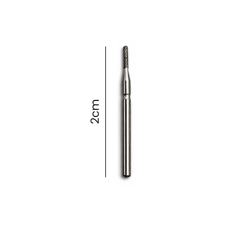 Strauss & Co FG Diamond Burs Cylinder Rounded Shoulder 010, coarse dental burs, six-piece set for precise cutting and shaping.