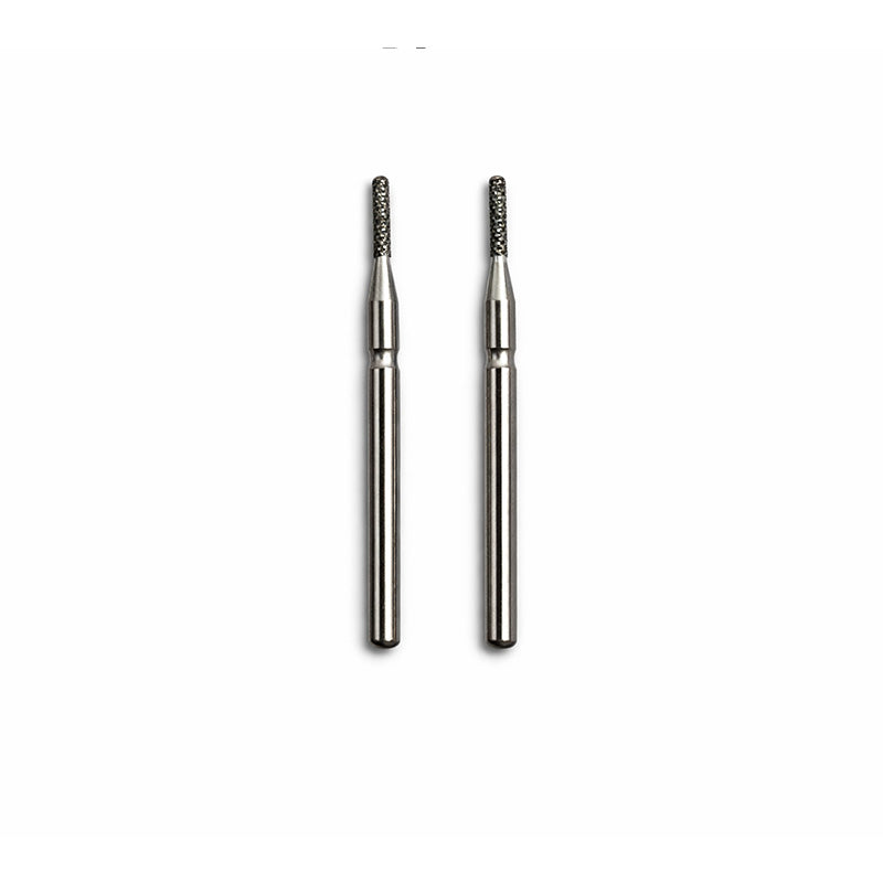 Strauss & Co FG Diamond Burs Cylinder Rounded Shoulder 010, coarse grit, 6-pack, precision dental burs for cutting and shaping.