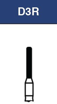 Strauss & Co FG Diamond Burs Cylinder Rounded Shoulder 012, coarse dental burs, 6-pack for precise grinding and shaping.