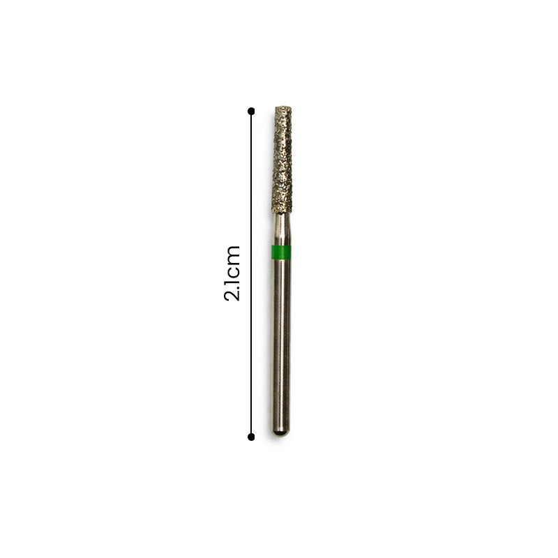 Strauss & Co FG Diamond Burs Flat End Taper 016, coarse, set of 6, ideal for dental or jewelry grinding applications.