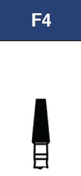 Strauss & Co FG Diamond Burs Flat End Taper 023 (TF-22) set of 6, designed for precise dental or craft work.