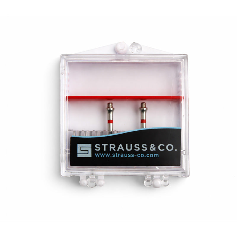 Strauss & Co FG Diamond Burs AD Series occlusal reduction 014 coarse, 2-pack, dental burs for precise occlusal adjustments.