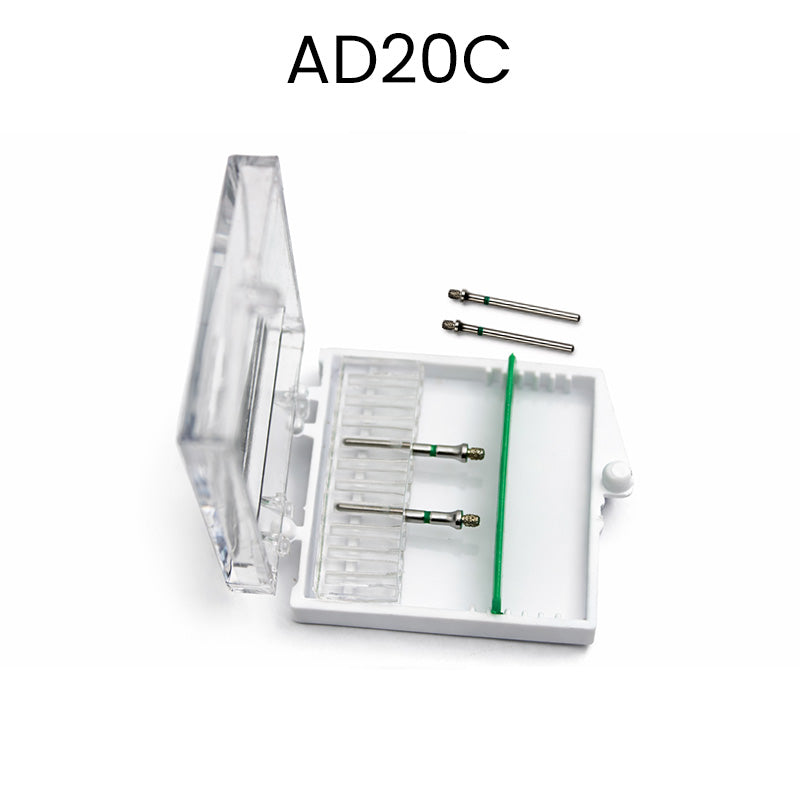Strauss & Co FG Diamond Burs AD Series Occlusal Reduction 015 Coarse for dental procedures, shown in a 2-pack.